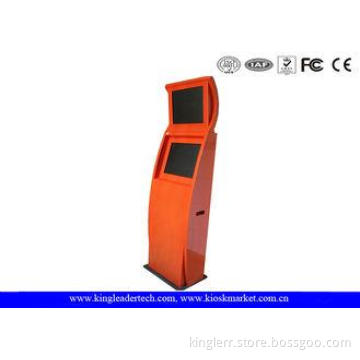 Space Saving Slim Freestanding Touch Screen Kiosk Advertisi